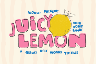 Introducing the Juicy Lemon Font Family