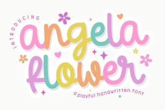 Crafting with the Angela Flower Free Font