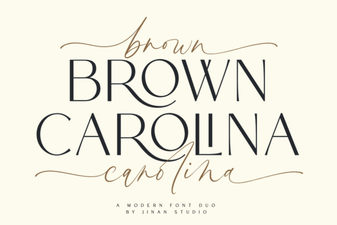Brown Carolina Duo Font for Modern Design Projects